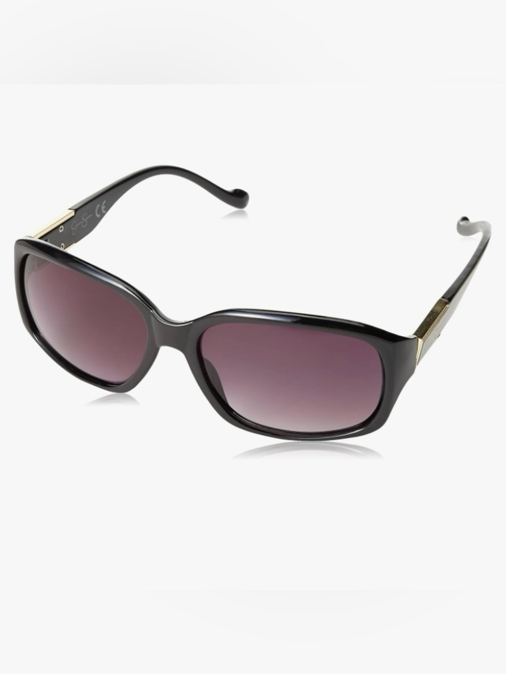 Jessica Simpson Women's J5555 Ox black purple Iridium Rectangular Sunglasses